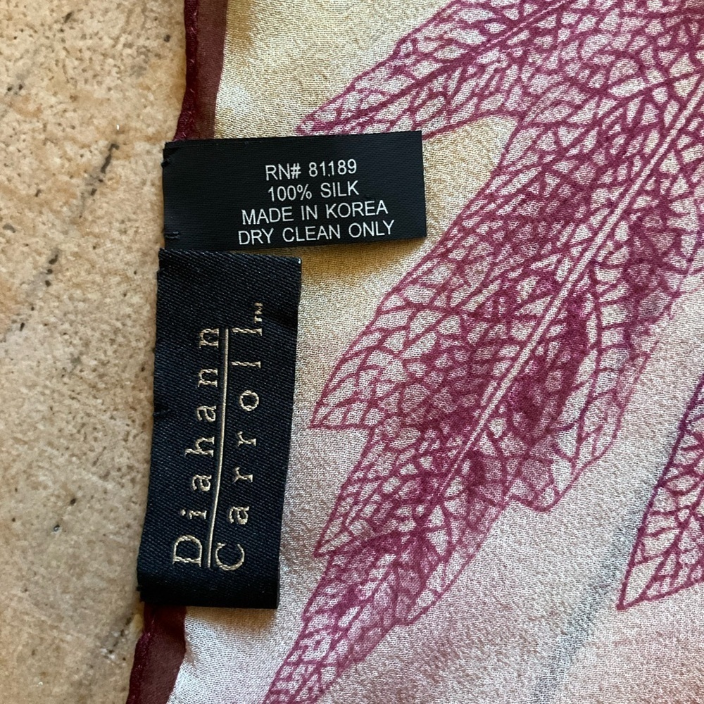 Diahann Carroll Vintage Silk Sheer Oblong Scarf - Picture 5 of 5